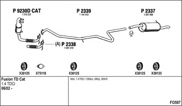 FENNO FO507 Exhaust System